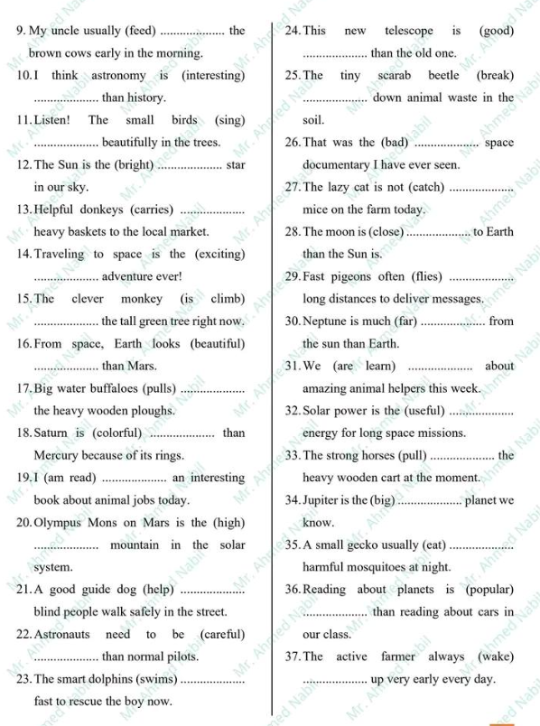 مراجعة شهر ابريل للصف الخامس الابتدائي 2026 9